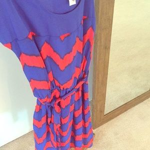 Royal blue and red sundress